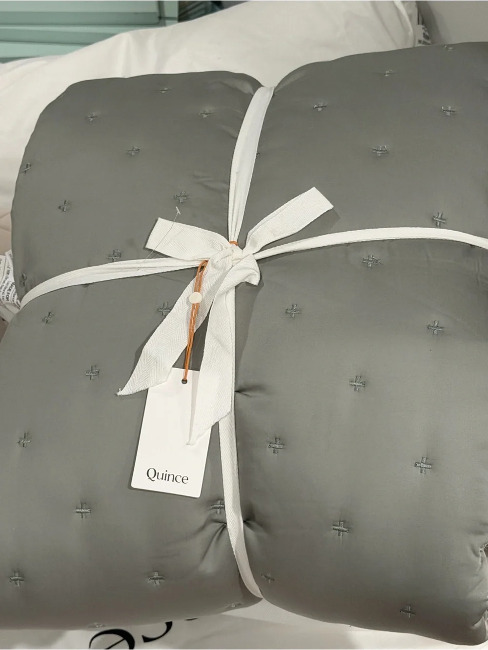 NWT QUINCE Organic Bamboo Dream Quilt Eucalyptus King/ Cal King 9908